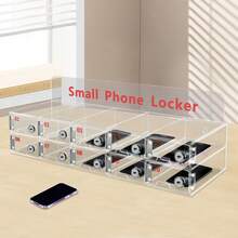 10 Slots Acrylic Cell Phone Locker Cell Phones Storage Cabinet For Office School - Clear - View 8