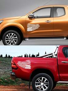 Universal Car USA Flag Sticker For Cars SUV Trucks Vehicle Door Side Window Windshield Gaphics Splsh America Flag Decor Decal Auto Tuning Accessories - 40x23.5cm/15.75x9.25inch - View 3