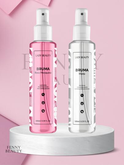 Kit Brumas Facial Fixadora - Bruma Rosa Mosqueta + Bruma Matte - Lady Beauty Festa Junina