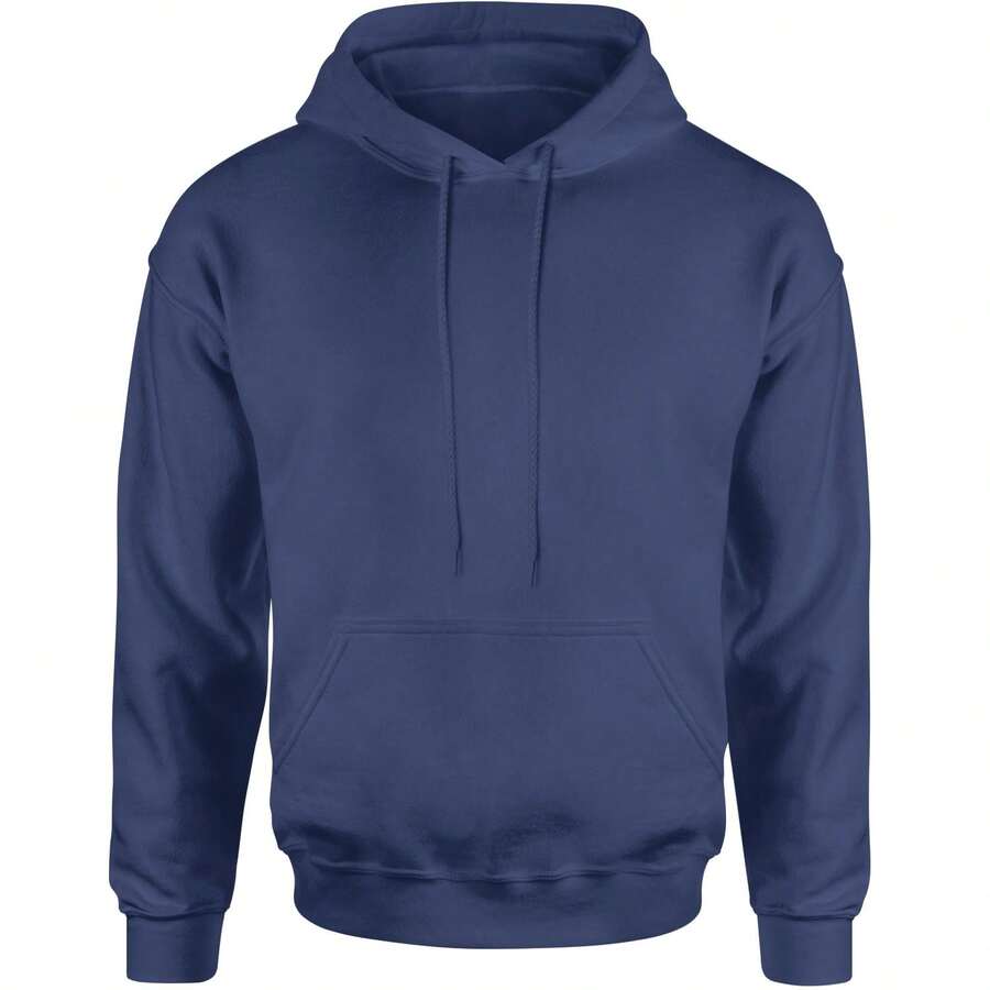 Basics - Pure & Simple Blank Apparel Adult Hoodie Sweatshirt - Navy Blue - View 1