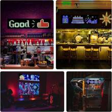 1 st. programmeerbaar LED Devil Eyes-display voor voertuigen, flexibel ultradun matrixscherm, USB-aangedreven, multi-color fantasy-thema, app-gestuurd, geen batterij vereist, geanimeerd auto-oog voor spoken en goblins Halloween-decoratie, kerstaccessoire