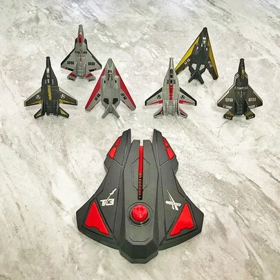 6pcs Launching Fighter Plane Toy, Simple Shooting Toy Plane, Outdoor Entertainment, Christmas Gift