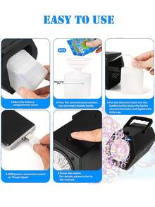 Portable Hand-Held Bubble Machine, Automatic One-Key Bubble Maker For Parties, Birthdays (Bubble Fluid & Battery Not Included) - Multicolor - View 4