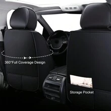 Universal Car Seat Covers For 5-Seat Vehicles Full Coverage Seat Cushion Front&Rear Seat Protector,Fit For Most Sedan SUV Truck Or Nissans Altima Leaf VW Golf Acura And More - 藍色 - 查看 6