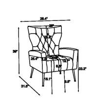 Velvet Accent Chair With Ottoman,Modern Accent Chairs With Armrests And Backrest , Accent Chairs Set Of 2 ,Single Sofa Chair For Living Room, Bedroom, Apartment, Office - Orange - View 9
