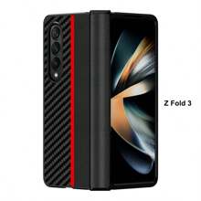 Funda compatible con Samsung Galaxy Z Fold 6/4/3 con soporte: [compatible con carga inalámbrica] Funda de teléfono ligera y delgada para Z Fold 6/Z Fold 4/Z Fold 3 - Funda protectora mate de alta moda, ajuste ceñido a prueba de choques para hombres, mujeres y niñas (negro) - Negro - Ver 15