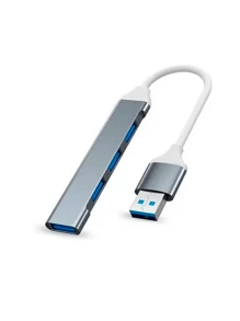 USB 3.0 Hub 4 Ports 5 Gbps Super Fast Mouse Keyboard HD - Gris - Ver 6