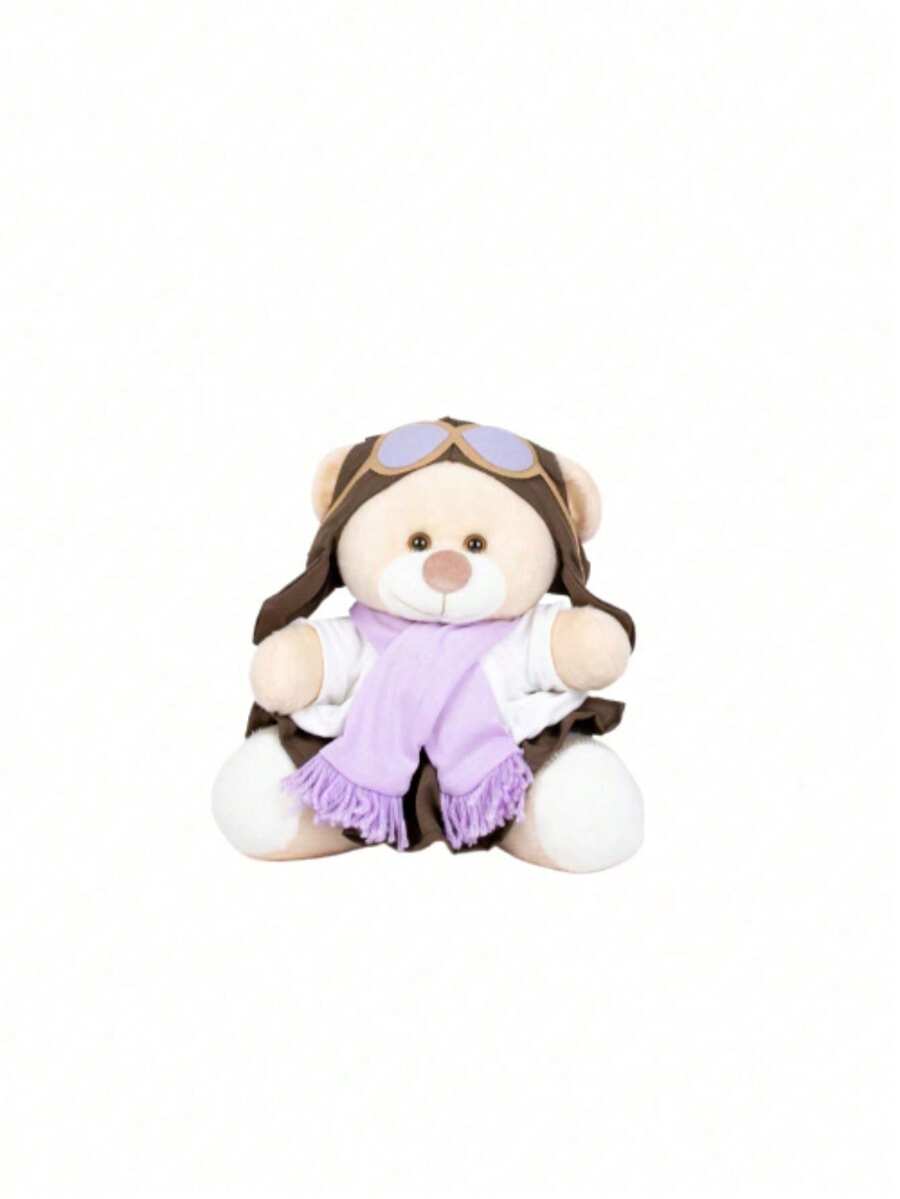 Classic Aviator Teddy Bear Girl 26 Cm - Ideal For Niches And Decoration - 紫丁香 - 查看 1