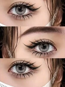 5 Pairs Inclined Stem Transparent Cartoon Fox Eyes Natural Curly False Eyelashes - Cat Eye Lashes - View 5