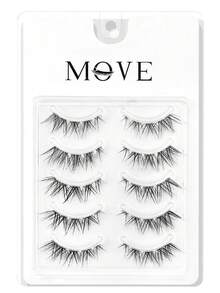 5 Pairs Inclined Stem Transparent Cartoon Fox Eyes Natural Curly False Eyelashes - Cat Eye Lashes - View 8