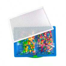 380 piezas Rompecabezas de clavos con forma de seta, juguete educativo con letras y números para bricolaje, desarrolla la imaginación, regalo ideal para niños en Navidad o cumpleaños, viene en caja de empaque colorida - Multicolor - Ver 10