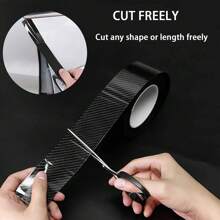 4PCS 5cm*3m Carbon Fiber Car Sticker Door Sill Scuff Anti Scratch Tape Protector UK - Black - View 5