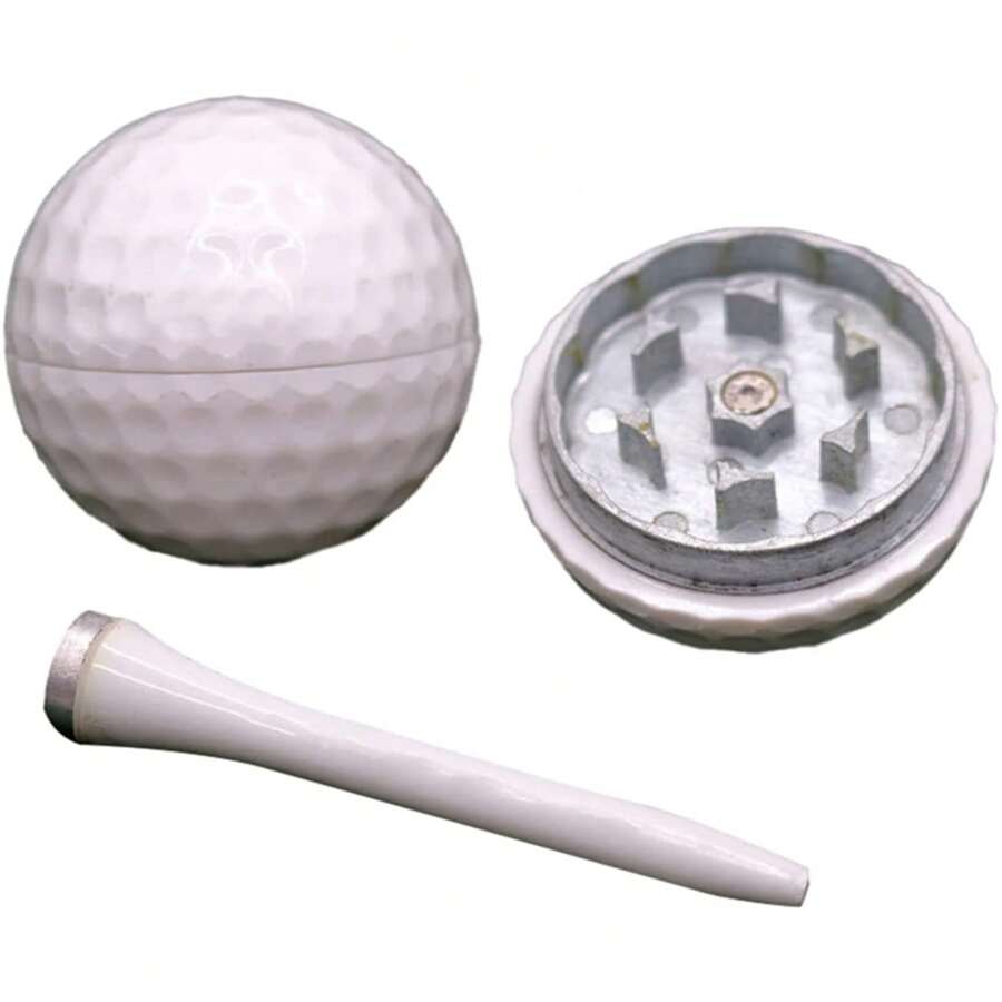 3 Pcs Golf Ball Grinder, Golf/Vanilla Grinder Spice Grinder Set, Golf Ball Spice Grinder, Golf Ball Grinder Creative Gift For Dad Grandpa - trắng - Xem 1