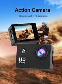 Hd Sports Camera, 1080P 30M HD Camera, Water Sports DV Camera With Wide Angle Lens 140 Support Automatic Exposure Outdoor Walking, Diving, Surfing, Climbing