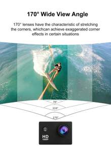 Hd Sports Camera, 1080P 30M HD Camera, Water Sports DV Camera With Wide Angle Lens 140 Support Automatic Exposure Outdoor Walking, Diving, Surfing, Climbing