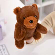 25cm/9.84inch Rabbit Fur Animal Series Hand Puppet - Soft And Fluffy Stuffed Animal, Plush Story Telling Toy For Role Play, Creative Imagination For Kids - Perfect Gift For Christmas, Halloween, Thanksgiving, Birthdays And Family Events - Multicolor - View 25