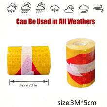 Car Reflective Stickers, Signs Warning Reflective Strips, Suitable For Cars, Bicycles, Trucks, Trailers Reflective Decorative Accessories, Improve The Visibility And Of Vehicles And Trailers - 3M*5cm - View 4