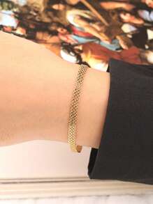 Fashionable Luxury Casual 925 Sterling Silver Bracelet 18K Gold Plated Fine Jewelry Elegant Bracelet For Girls Daily Wear - Unique Bracelet - View 4