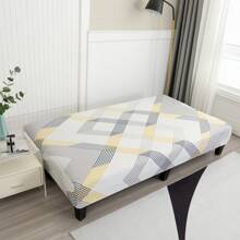 Armless Sofa Bed Couch Cover Folding Futon Stretch Elastic Slipcover Spandex Floral Protector For Living Room Home Decoration - # 5 - View 5