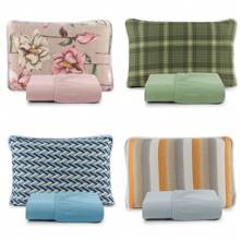100% Cotton Queen 3-Piece Plain Printed Bedding Set With Elastic And Pillowcase - 橄欖綠 - 查看 4