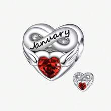 12-Month/Birthstone Series Plated Silver Beads Perfect For Diy Bracelet/Necklace Women's Jewelry Making - Love - View 5