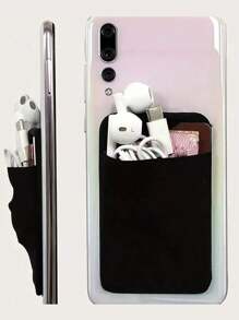 1 件固体胶粘袋卡套粘在手机壳背面，使用固体粘合剂，适用于多种型号的手机，放在带卡的随身物品上，手机粘贴在卡片/身份证上（双重安全），背面带自粘贴纸，兼容 iPhone Android 和所有智能手机卡夹卡夹钱包名片夹信用卡夹卡夹女士女士男士卡片钱包 Magsafe 钱包 - 彩色 - 查看 5