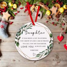 1 件装亚克力节日装饰品，适合女儿 - 家居装饰吊坠，圆形装饰品纪念品，适合女儿，父母、妈妈和爸爸送给女儿的礼物 - 彩色 - 查看 1