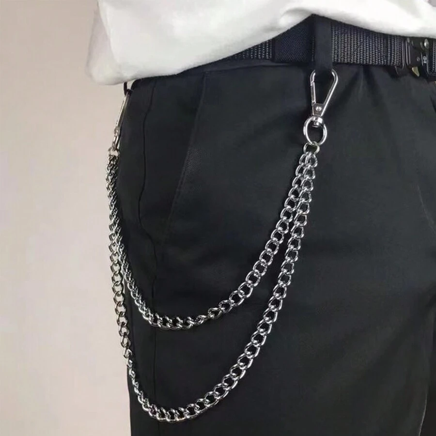 1pc Fashionable Simple Men Pant Chain, Punk Hiphop Style Jeans