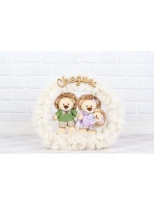 Lion Family Maternity Door Daughter Shorts / Lese Girl - 綠色和淡紫色 - 查看 2