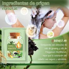 20 Bolsas Tinte De Cabello De Burbujas De Plantas Naturales - Marrón oscuro - Ver 2