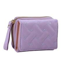 Woman Card Holder Small Ladies Purses Mini Clutch Card Holder Trifold Short Purse Wallet Small Pink