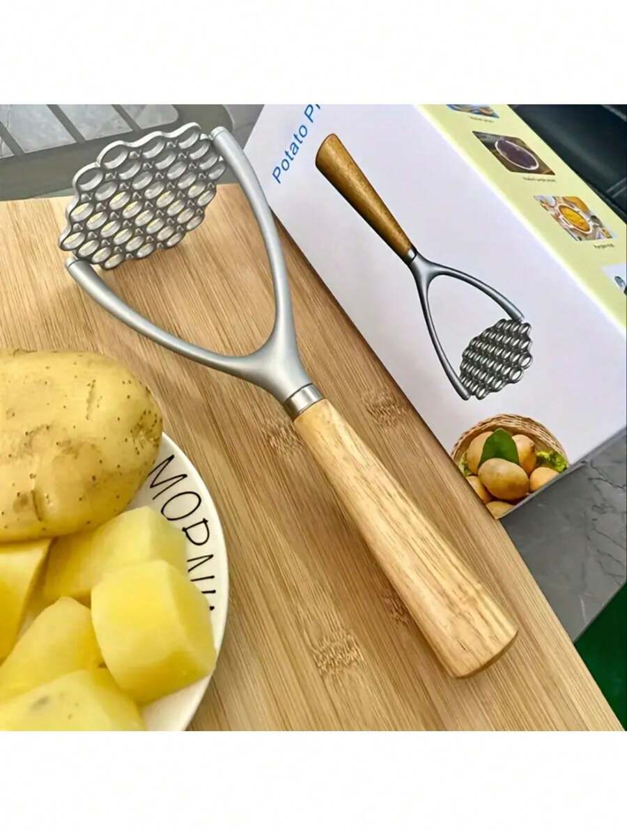 1pc, Premium Aluminum Alloy Potato Masher Effortless Fruit And