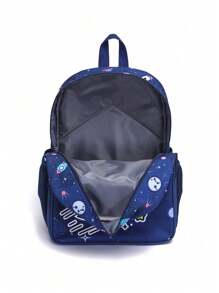 Mochila de astronauta para niños, mochila de 3 piezas con diseño de dinosaurio para la temporada de vuelta al colegio, mochila escolar de 16 pulgadas, lonchera, estuche de lápices - Multicolor - Ver 5