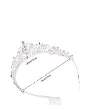 1 chiếc vương miện Tiara dành cho phụ nữ, vương miện cho công chúa, vương miện cho tiệc sinh nhật, tiệc Halloween, cô dâu, nữ hoàng, tiệc độc thân bằng pha lê, tiệc sinh nhật, tiệc Giáng sinh, tiệc năm mới, vương miện, phụ kiện lược chải tóc, Giáng sinh - Nhiều màu - Xem 2