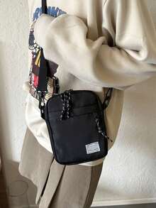 Bolso Bandolera para Hombre Multifuncional, Hombre Bandoleras Chico Con Cremallera para Viajes, Negocios, Aire Libre, Deportes, colegio O Universidad, Bolso para Hombre, Bandolera Pequeño para Hombre, Bolsa Cruzada para Hombre, Bolso de Hombro para Hombre,  crossbody - Negro - Ver 4
