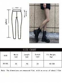 Solid Fishnet Tights - Black - View 4