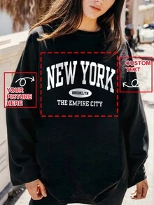 Áo phông nữ tùy chỉnh - Thiết kế áo phông in cá nhân của riêng bạn bằng cách thêm ảnh của riêng bạn (Ảnh gia đình/Ảnh tự sướng) - màu đen - Xem 2