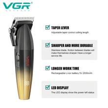 VGR Professional Hair Clipper, Cordless Electric Hair Trimmer, 9000RPM, Men's Hair Clipper V-003 - Multicolor - View 5