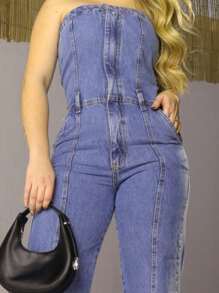 Women Jumpsuits - Dark Blue - View 4