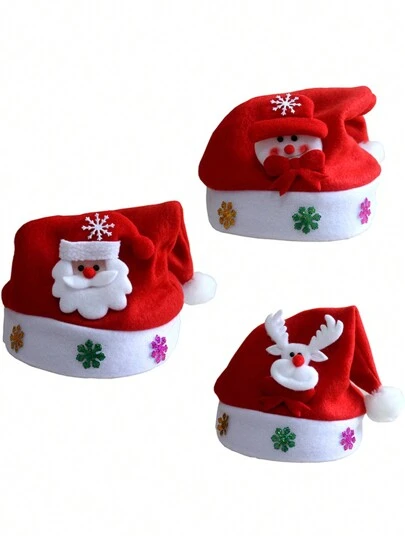 6/3/2/1pc Christmas Gift Luxury Velvet Santa Claus Hats, Christmas Decorations Winter Room Decor Christmas Decorations Home Christmas Gifts Christmas Decor