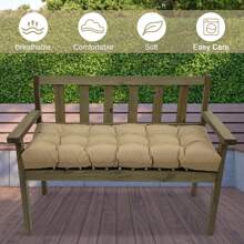 Outdoor Bench Cushion 51"X20" Waterproof Patio Chair Pad Swing Seat Replacement Cushion For Garden Patio Furniture Lounger Bench - 卡其色 - 查看 5