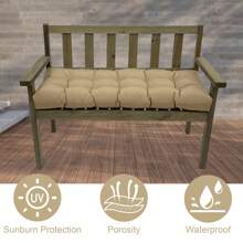Outdoor Bench Cushion 51"X20" Waterproof Patio Chair Pad Swing Seat Replacement Cushion For Garden Patio Furniture Lounger Bench - 卡其色 - 查看 4