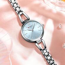 CURREN Women's Wrist Watch, Elegant Quartz Bracelet Watch, Stainless Steel Strap, Rhinestone Decorated Ladies Watch, Gift - Multicolor - View 3