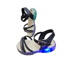 Original LED Children's Sandal With Anatomical Insole And Non-Slip Sole - 黑色 - 查看 3