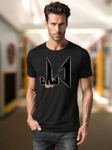 T-Shirt CT Inverted Flipped In Front Large Running Lying Net - Black - View 1