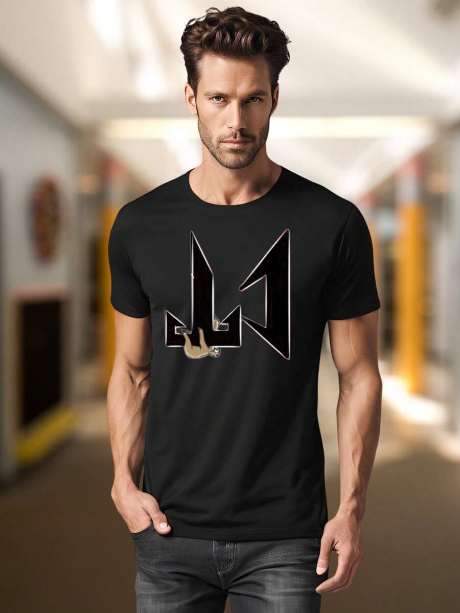 T-Shirt CT Inverted Flipped In Front Large Running Lying Net - Black - View 1