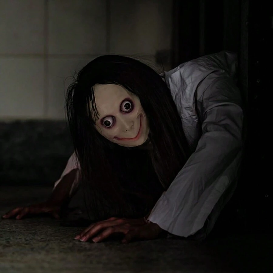 2pcs Momo Mask Halloween Face Horror Creepypasta Economical - Beige - View 1