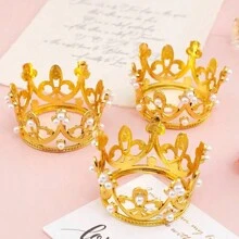 5/10 chiếc vương miện nhỏ màu bạc vàng trang trí bánh sinh nhật dùng cho các buổi tụ họp tiệc sinh nhật trang trí bánh - Nhiều màu - Xem 6