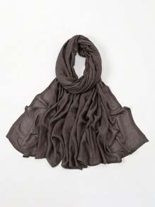 1 Khăn trùm đầu bằng vải viscose trơn màu cỡ nhỏ dành cho nữ, khăn trùm đầu mềm mại viền rộng dành cho người Hồi giáo, khăn choàng che mặt đa năng chống nắng, khăn trùm đầu Hijab, thích hợp để mặc hàng ngày cho trang phục - Khăn trùm đầu rộng vành nhỏ - Xem 16