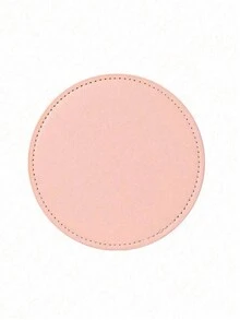 1pc Thick PU Leather Round Coaster, Reverse Both Sides Useable, Anti-Slip Anti-Water Reusable Heatproof Drink Cup Mat - Multicolor - View 16